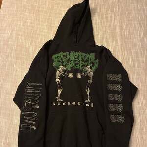 General Surgery Necrology Band Hoodie, Black Grindcore Metal Sweatshirt, Size L